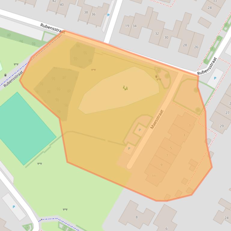 Kaart van postcodegebied 6921LN.