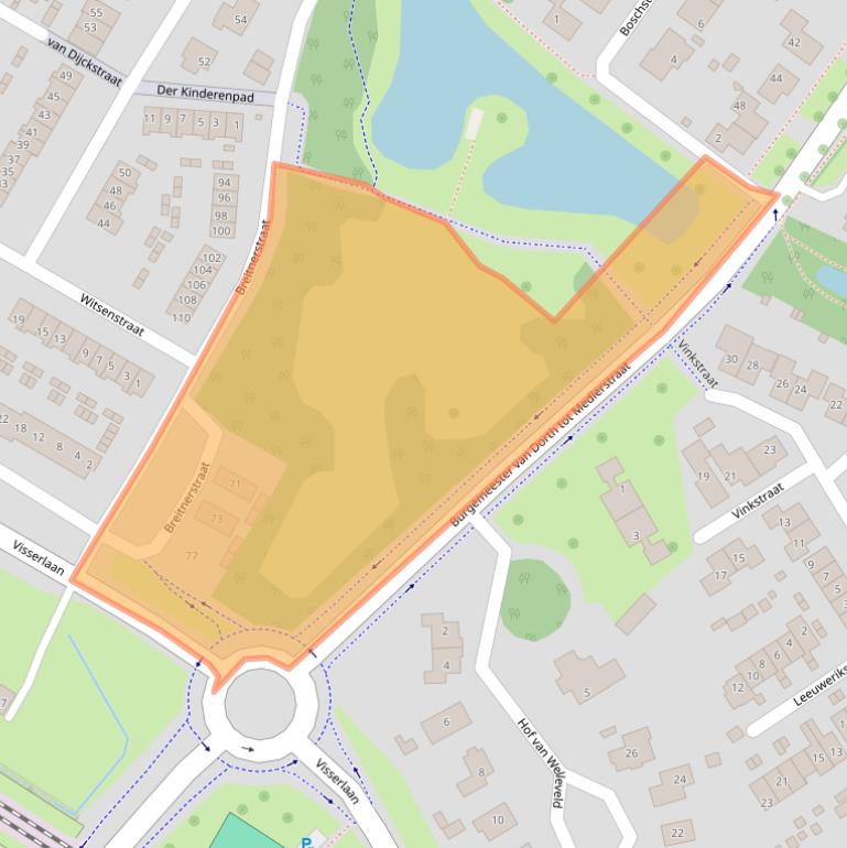 Kaart van postcodegebied 6921MD.