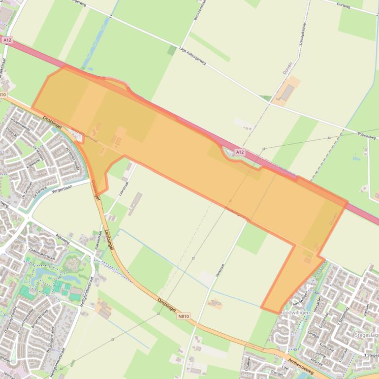 Kaart van postcodegebied 6921PK.