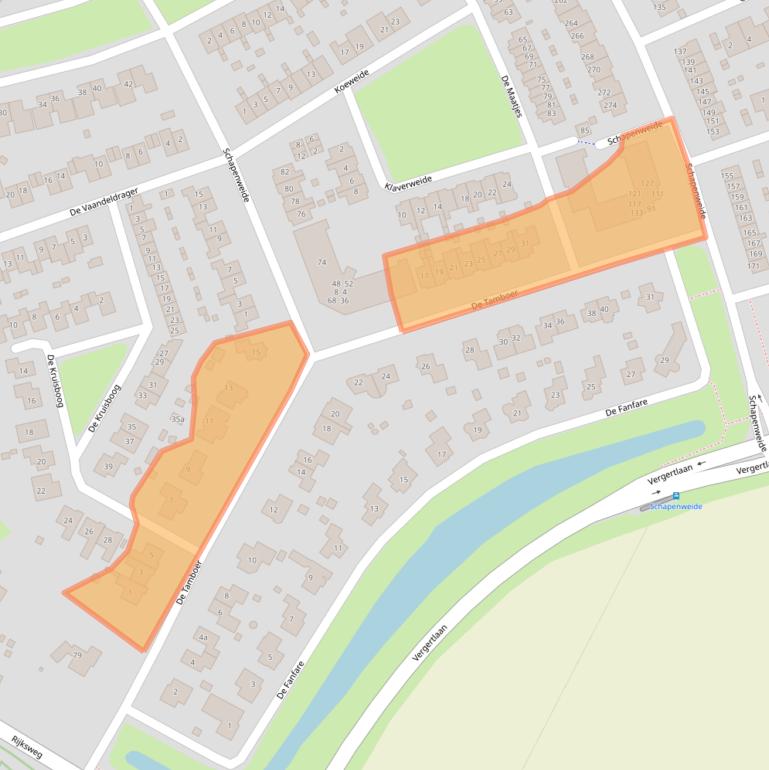 Kaart van postcodegebied 6921TC.