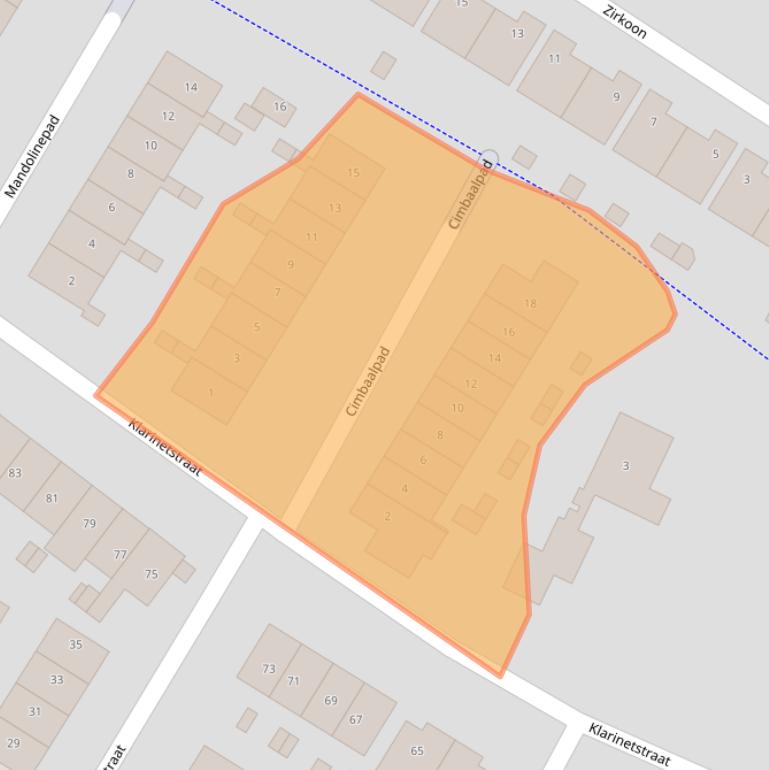 Kaart van postcodegebied 6922KB.