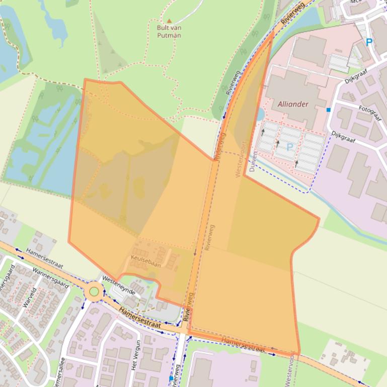 Kaart van postcodegebied 6931MB.