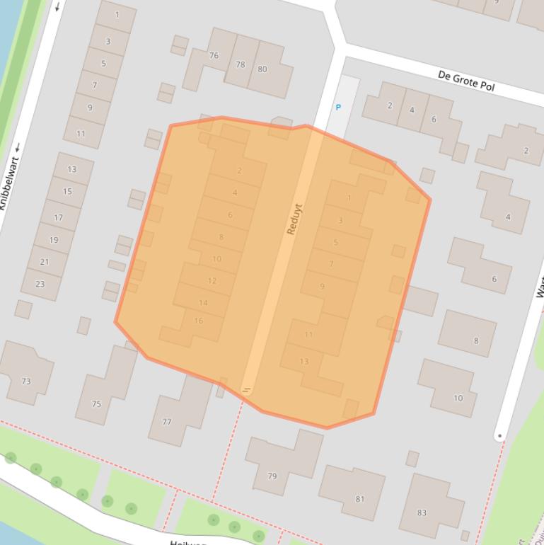 Kaart van postcodegebied 6932DP.