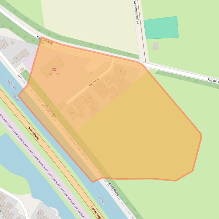 Kaart van postcodegebied 6956CK.