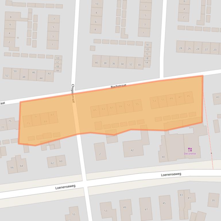 Kaart van postcodegebied 6961BT.