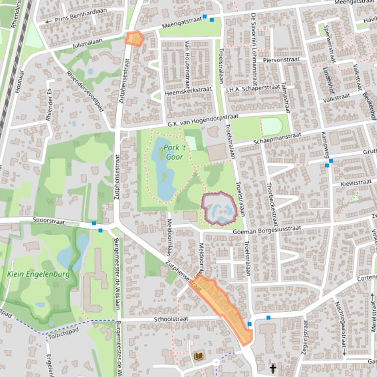 Kaart van postcodegebied 6971EN.