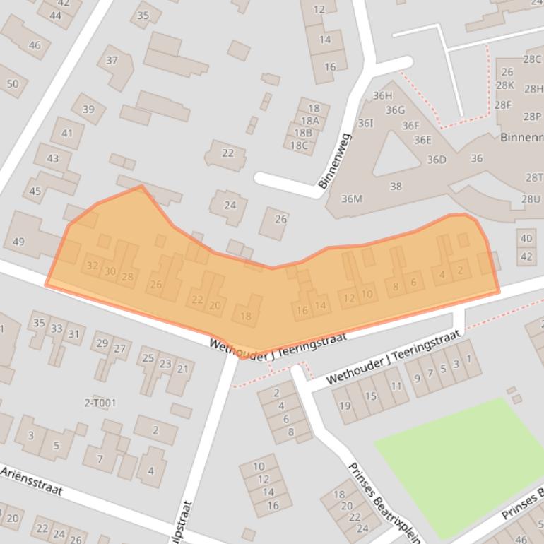 Kaart van postcodegebied 6987BT.