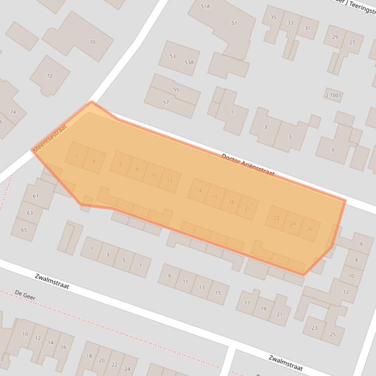 Kaart van postcodegebied 6987CB.