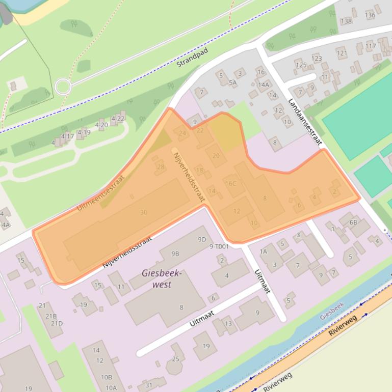 Kaart van postcodegebied 6987EM.