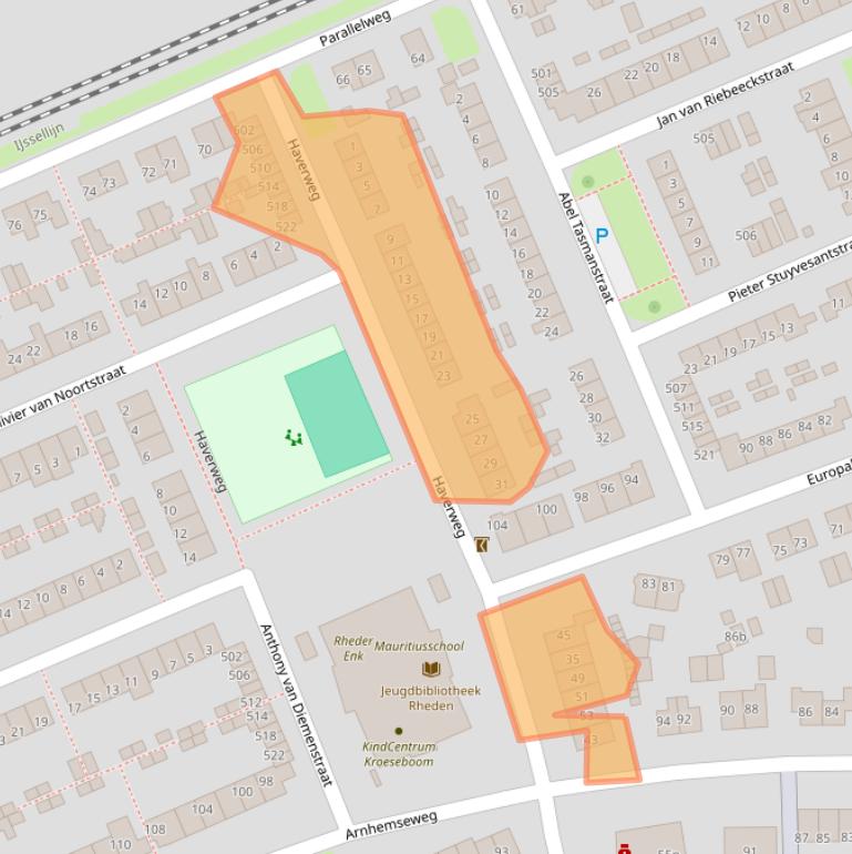 Kaart van postcodegebied 6991BP.