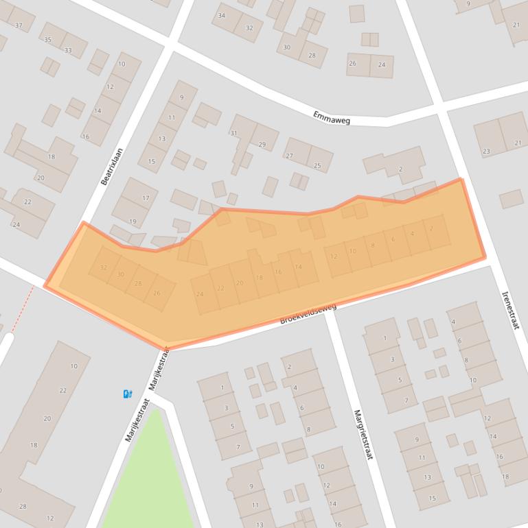 Kaart van postcodegebied 6991XW.