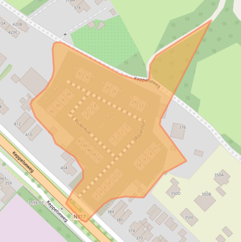 Kaart van postcodegebied 7009BZ.