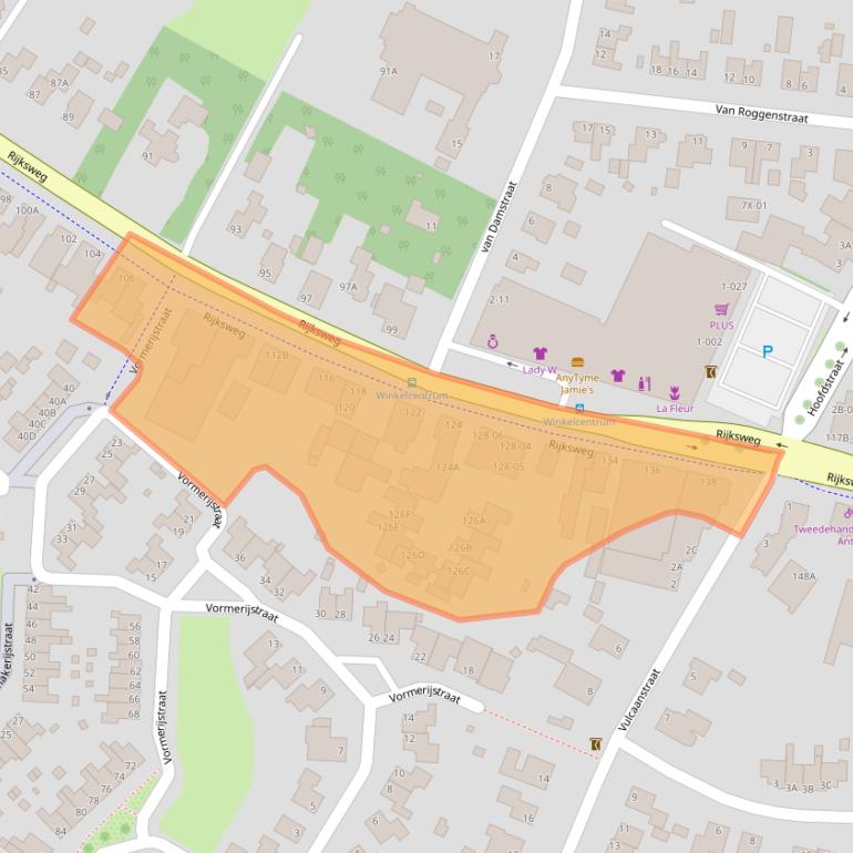 Kaart van postcodegebied 7011EC.