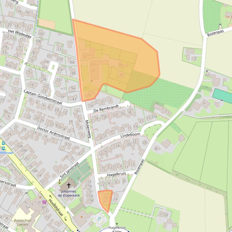 Kaart van postcodegebied 7035AE.