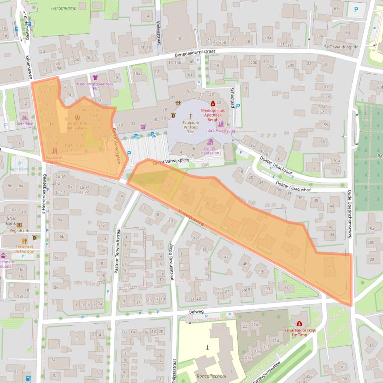 Kaart van postcodegebied 7038AV.