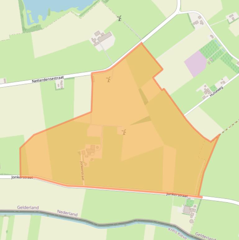 Kaart van postcodegebied 7077AT.