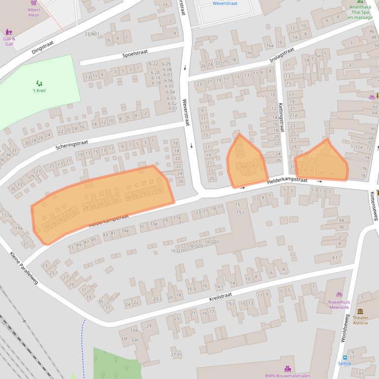 Kaart van postcodegebied 7101HM.