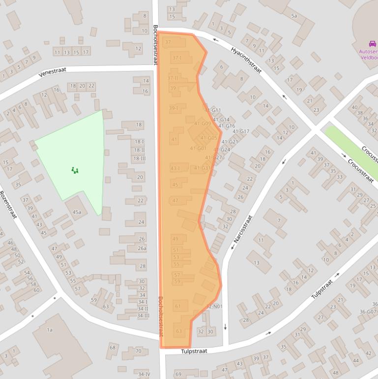 Kaart van postcodegebied 7102BT.
