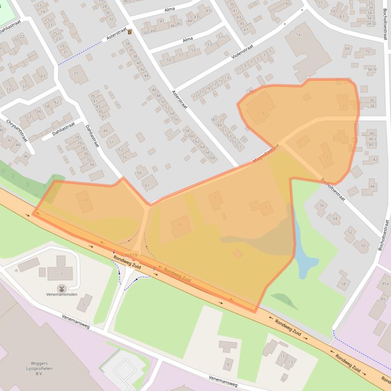 Kaart van postcodegebied 7102CX.