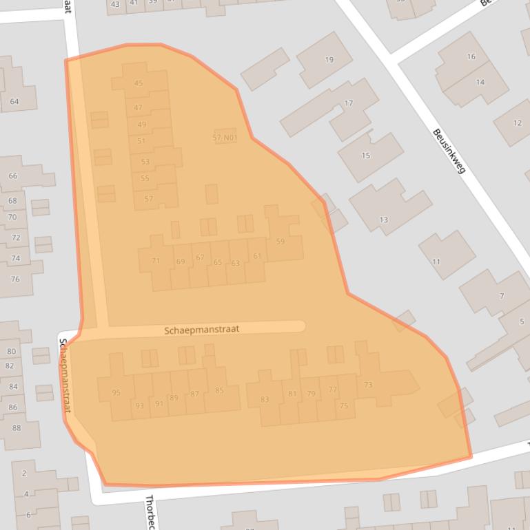 Kaart van postcodegebied 7103GB.