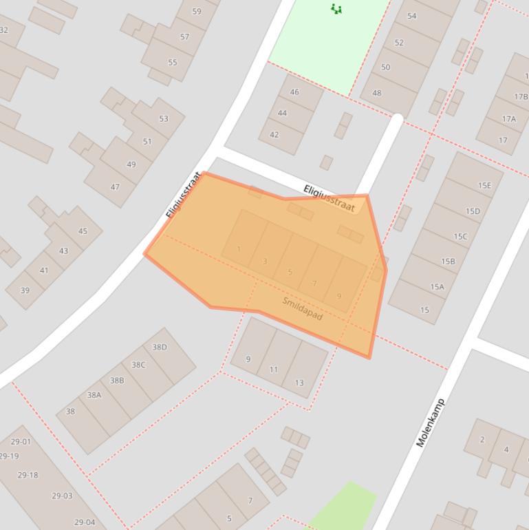 Kaart van postcodegebied 7121EL.