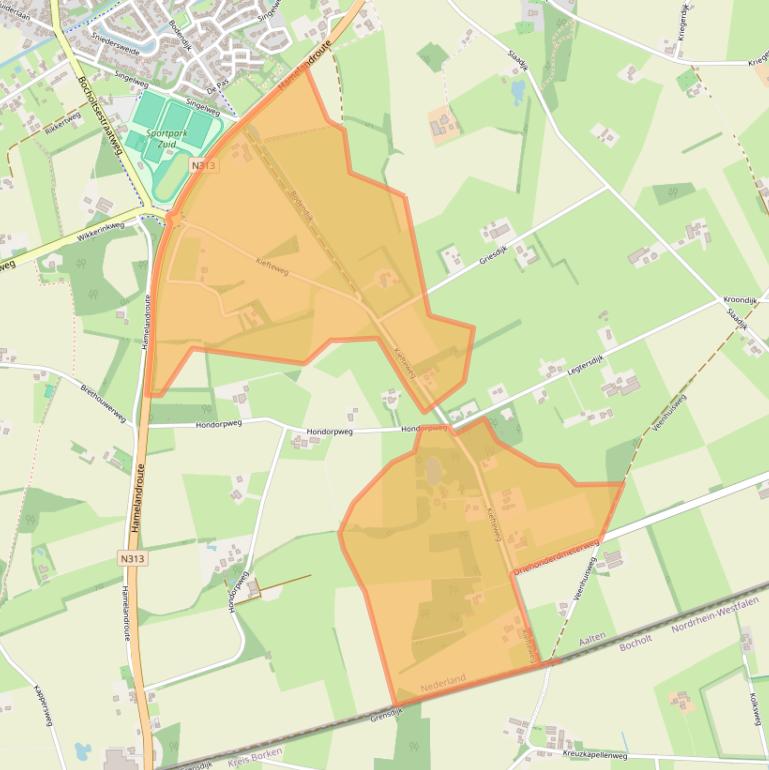 Kaart van postcodegebied 7121LX.