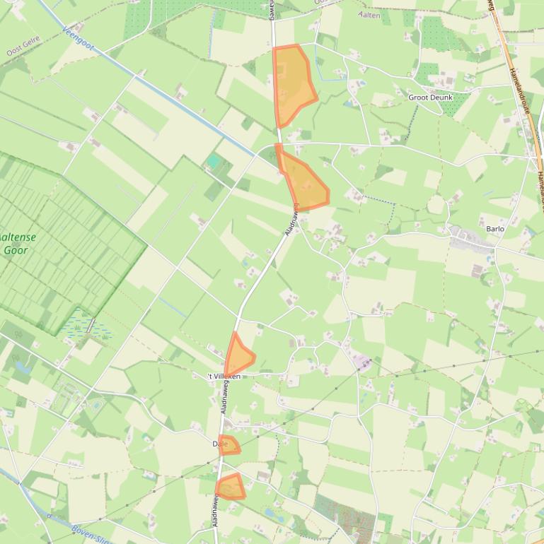 Kaart van postcodegebied 7122RR.