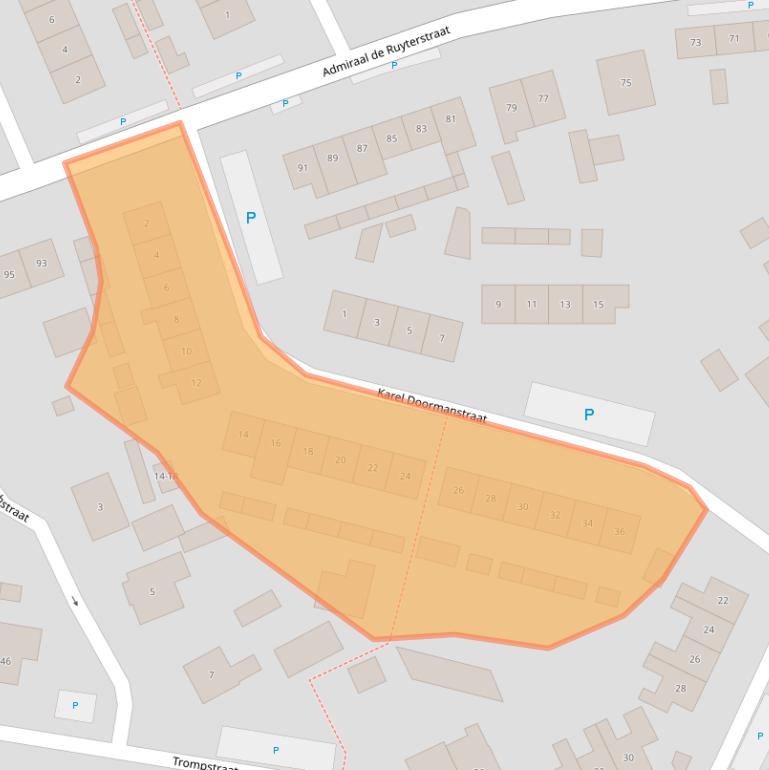 Kaart van postcodegebied 7122WC.