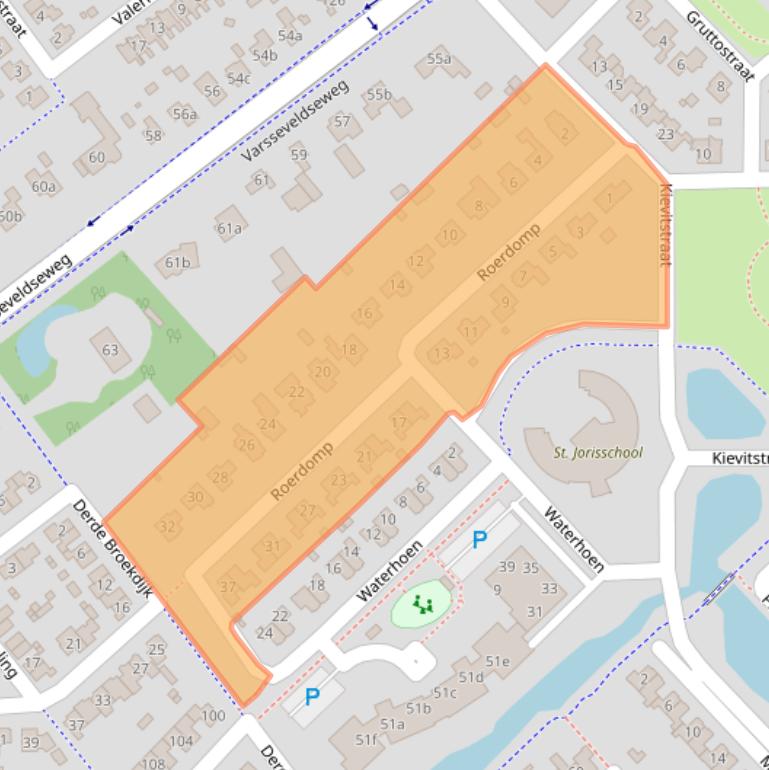 Kaart van postcodegebied 7132DM.