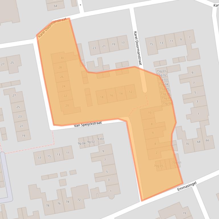 Kaart van postcodegebied 7141VZ.