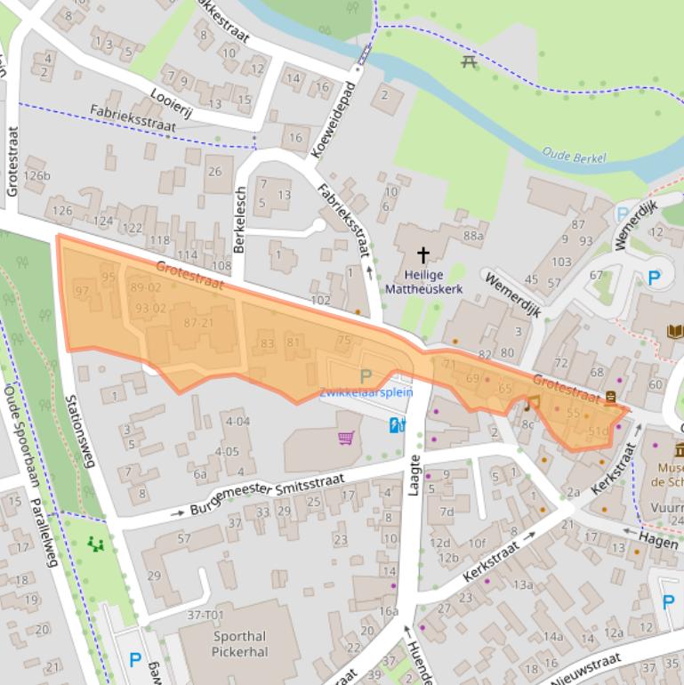 Kaart van postcodegebied 7151BB.