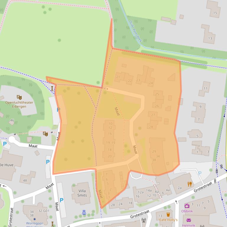 Kaart van postcodegebied 7151BJ.