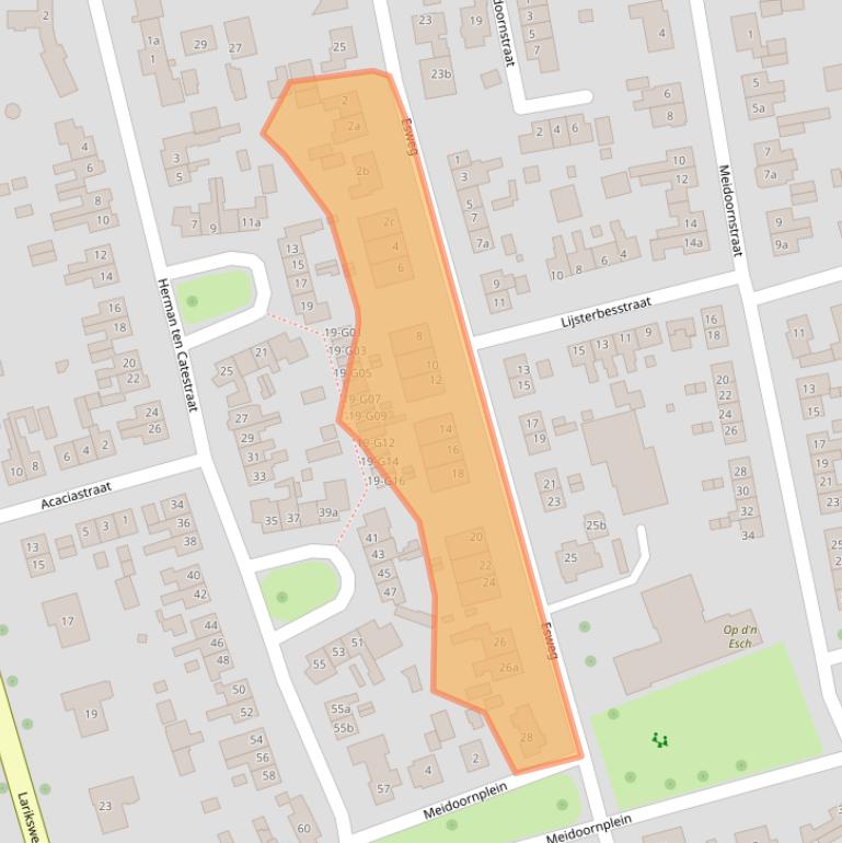 Kaart van postcodegebied 7151ZM.