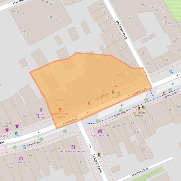 Kaart van postcodegebied 7201CC.