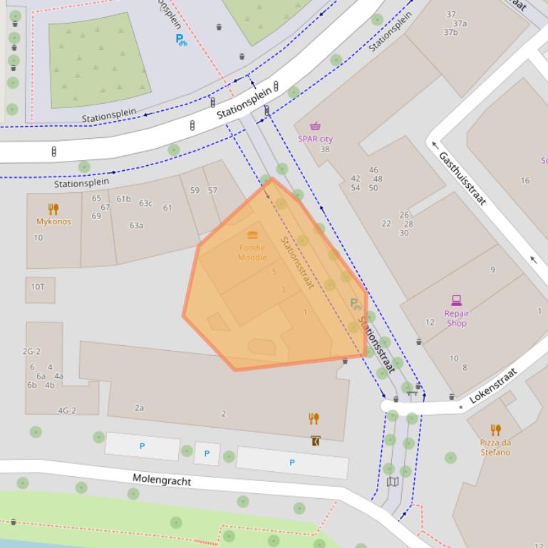 Kaart van postcodegebied 7201MC.