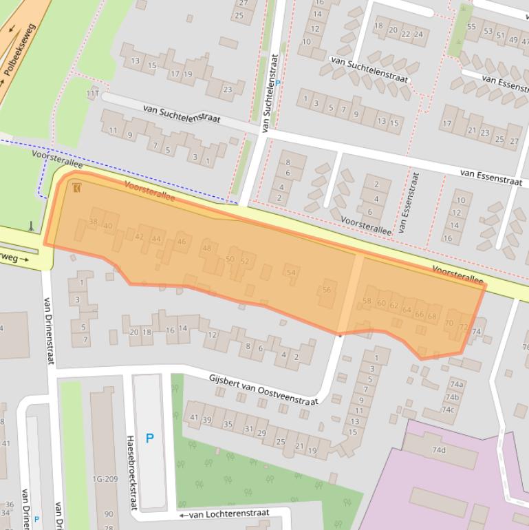 Kaart van postcodegebied 7203DP.