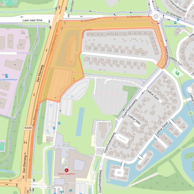 Kaart van postcodegebied 7207NB.