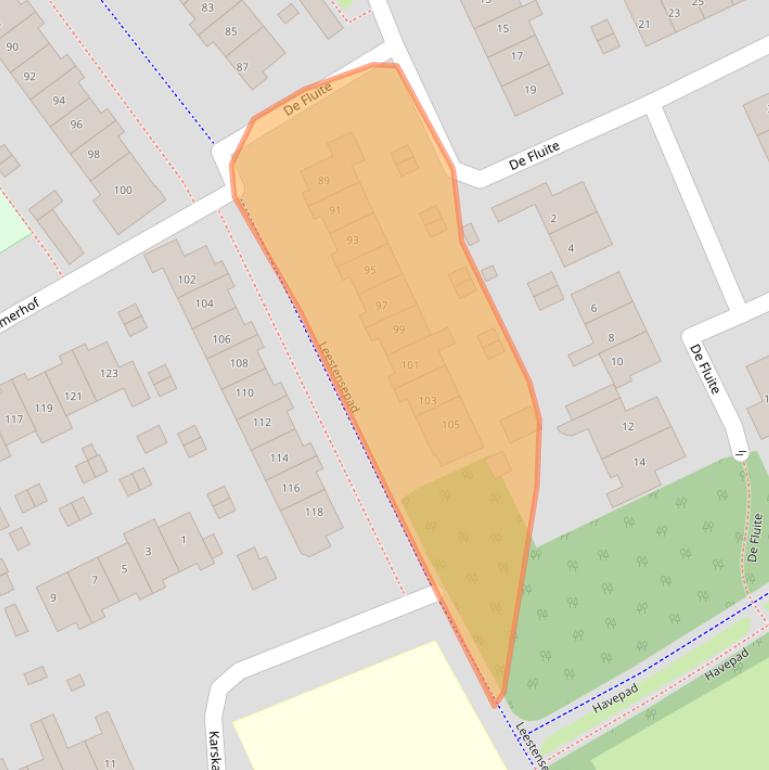 Kaart van postcodegebied 7232AD.