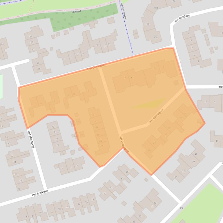 Kaart van postcodegebied 7232GG.