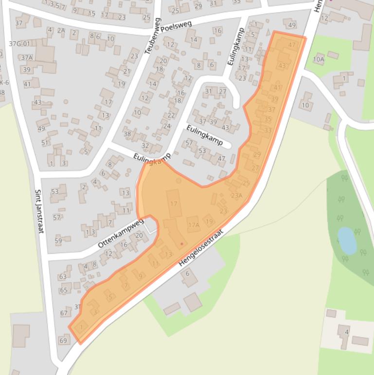 Kaart van postcodegebied 7256AA.