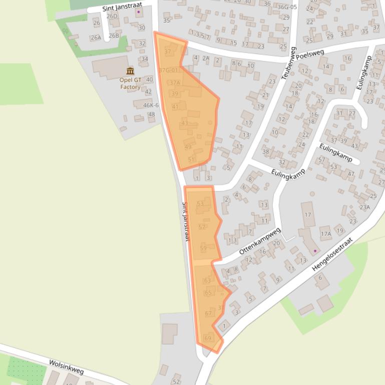 Kaart van postcodegebied 7256BB.