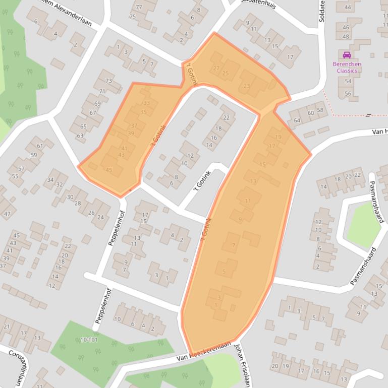 Kaart van postcodegebied 7261VE.