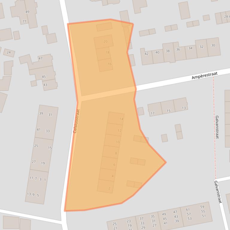Kaart van postcodegebied 7316KN.