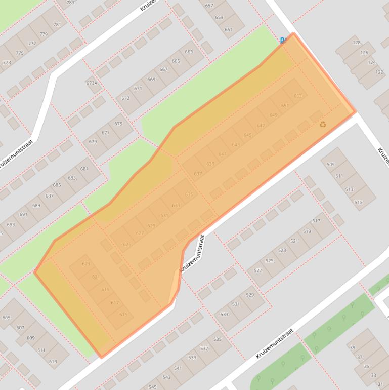 Kaart van postcodegebied 7322LW.