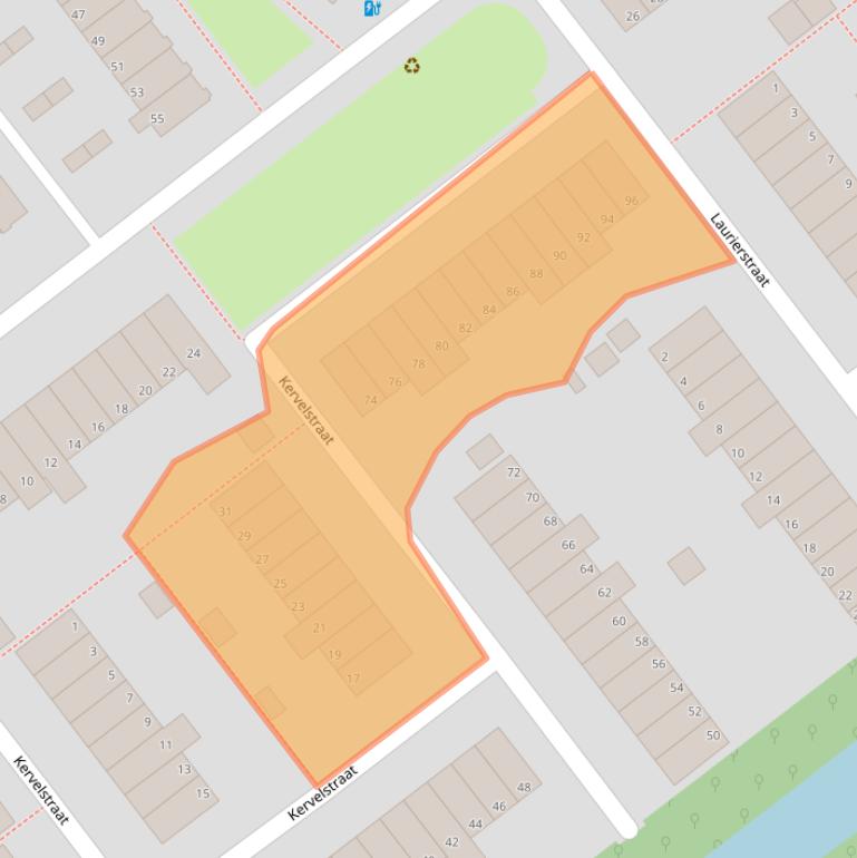 Kaart van postcodegebied 7322PV.