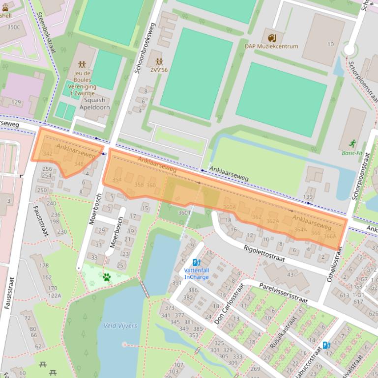 Kaart van postcodegebied 7323AC.