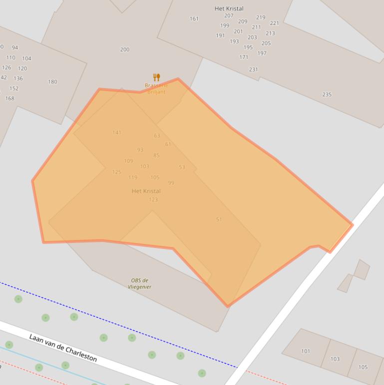 Kaart van postcodegebied 7323XC.