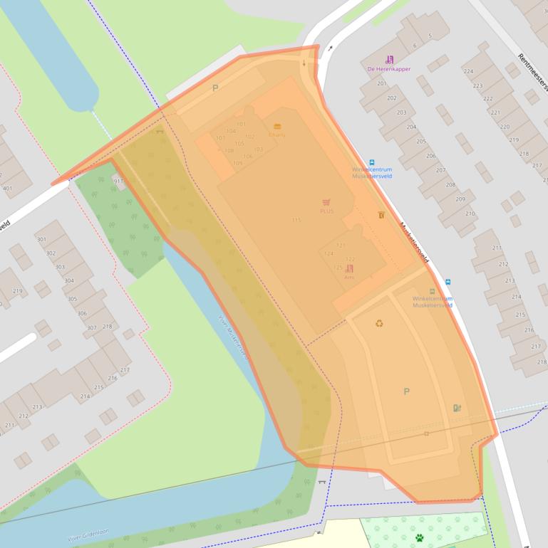 Kaart van postcodegebied 7327GS.