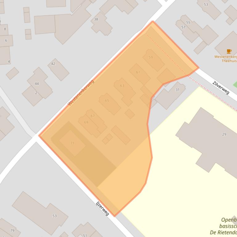 Kaart van postcodegebied 7335CT.