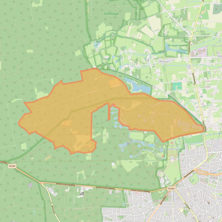Kaart van postcodegebied 7345KA.